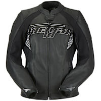 Furygan Ladies Alba Leather Jacket - Black / White