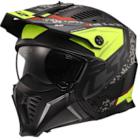 LS2 Drifter - Devor Matt Black / Hi Viz Yellow