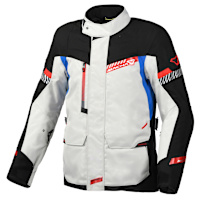 Macna Aspire Textile Jacket - Light Grey / Black / Blue