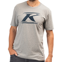 Klim Drift Tri-Blend T-Shirt - Heathered Grey / Dress Blue