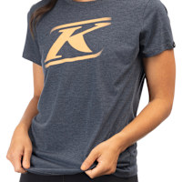 Klim Ladies Drift Tri-Blend T-Shirt - Navy Frost / Mock Orange