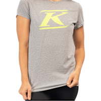 Klim Ladies Drift Tri-Blend T-Shirt - Heathered Grey / Hi-Vis