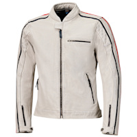 Held Brixham Leather Jacket - Grey / Red