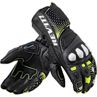Rev'it Control Leather Gloves - Black / Neon Yellow
