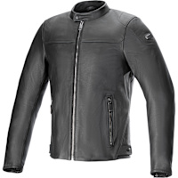 Alpinestars Blacktrack Leather Jacket - Black / Black