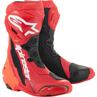 Alpinestars Supertech R Boots - Bright Red / Red Fluo