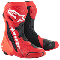 Alpinestars Supertech R Boots - Bright Red / Red Fluo