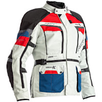 RST Ladies Pro Series Adventure-X CE Textile Jacket - Silver / Blue / Red 