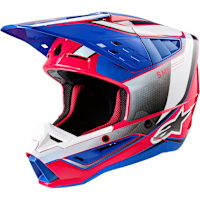 Alpinestars S-M5 Sail - Gloss White / Diva Pink / Enamel Blue