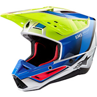Alpinestars S-M5 Sail - Gloss Yellow Fluo / Enamel Blue / Silver