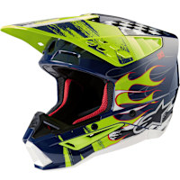 Alpinestars S-M5 Rash - Gloss Night Navy / Yellow Fluo