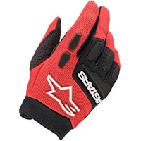 Alpinestars Youth Full Bore Textile Gloves - Bright Red / Black