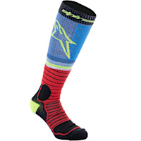 Alpinestars MX Pro Socks - Black / Red / Light Blue