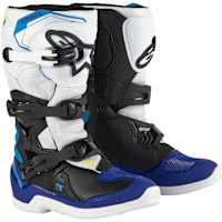 Alpinestars Youth Tech 3S Boots - White / Black / Enamel Blue