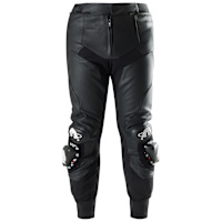 Furygan Drack Leather Trousers - Black / White