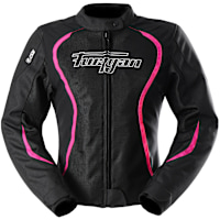 Furygan Ladies Odessa Vented 3in1 Textile Jacket - Black / White / Pink