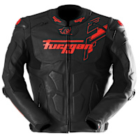 Furygan Raptor Evo 3 Leather Jacket - Black / Red / Red