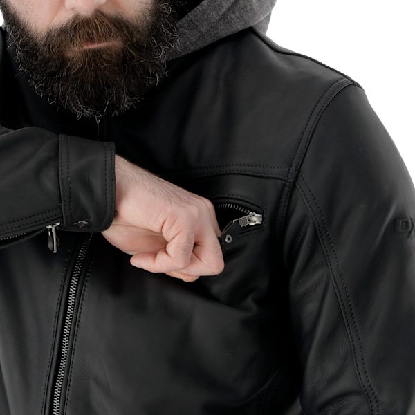 Zack Jacket DXR Zack Leather Jacket - Black - FREE UK DELIVERY