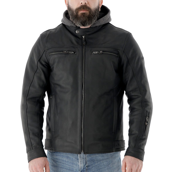 Zack Jacket DXR Zack Leather Jacket - Black - FREE UK DELIVERY