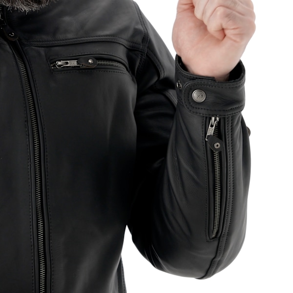 Zack Jacket DXR Zack Leather Jacket - Black - FREE UK DELIVERY