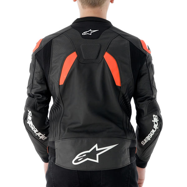 Alpinestars GP Plus R V4 Airflow Leather Jacket - Black / Red Fluo ...