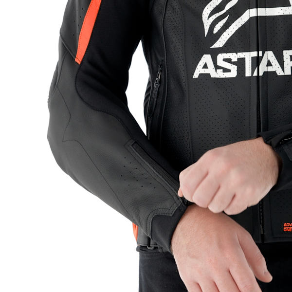 Alpinestars GP Plus R V4 Airflow Leather Jacket - Black / Red Fluo ...