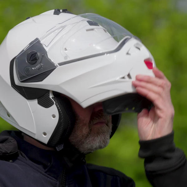 caberg duke helmet white X Chin Mount For GoPro, Insta360, DJI, & more — Chin Mounts scratch treated Caberg Duke II Helmet, White