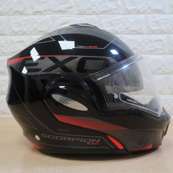 Scorpion Exo-Tech Evo - Traveller Gloss Black / Red - L : 59 - 60