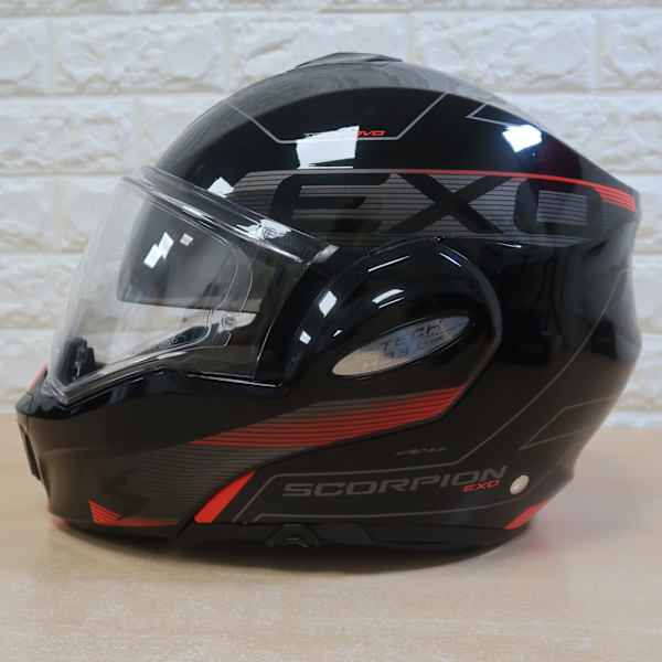 Scorpion Exo-Tech Evo - Traveller Gloss Black / Red - L : 59 - 60
