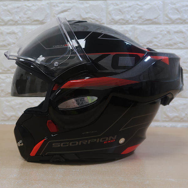 Scorpion Exo-Tech Evo - Traveller Gloss Black / Red - L : 59 - 60