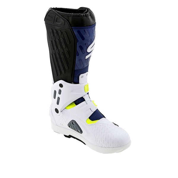 SIDI モトクロスブーツ ATOJO SRS ホワイト/ネイビー/イエロー Sidi Atojo SRS Boots - Yellow Fluo / White / Blue - FREE UK DELIVERY