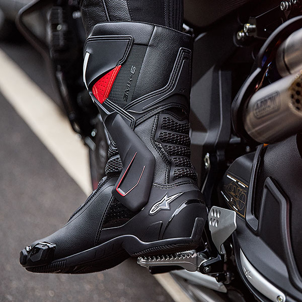 Alpinestars SMX-6 V3 Drystar Boots - Black / Red - FREE UK DELIVERY