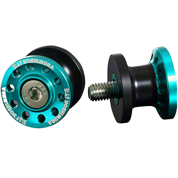 JayBeeBikerBits Blue Paddock Stand Bobbins For Suzuki GSXS1000 FA ABS - Rear Spools B14D