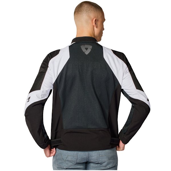Rev'it Hyperspeed 3 GT Air Textile Jacket - Black / White - FREE