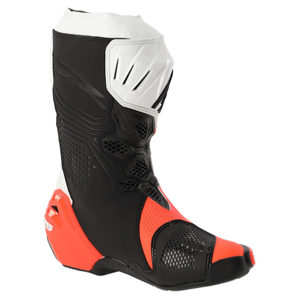Alpinestars Supertech R Vented Boots - Black / White / Red Fluo