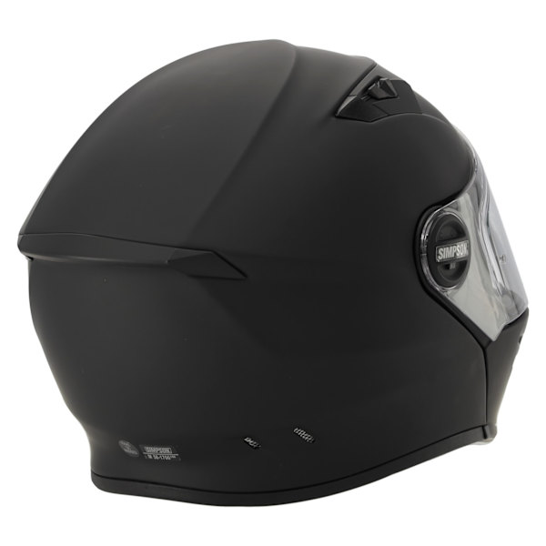 Simpson Speed Full Face Motorcycle Helmet - Matt Black With Free Dark Visor, ECE Approved
