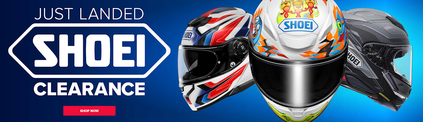 New Shoei clearance deals! Limited Sizes, Big savings!