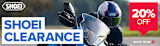 Shoei Clearance! 20% off!
