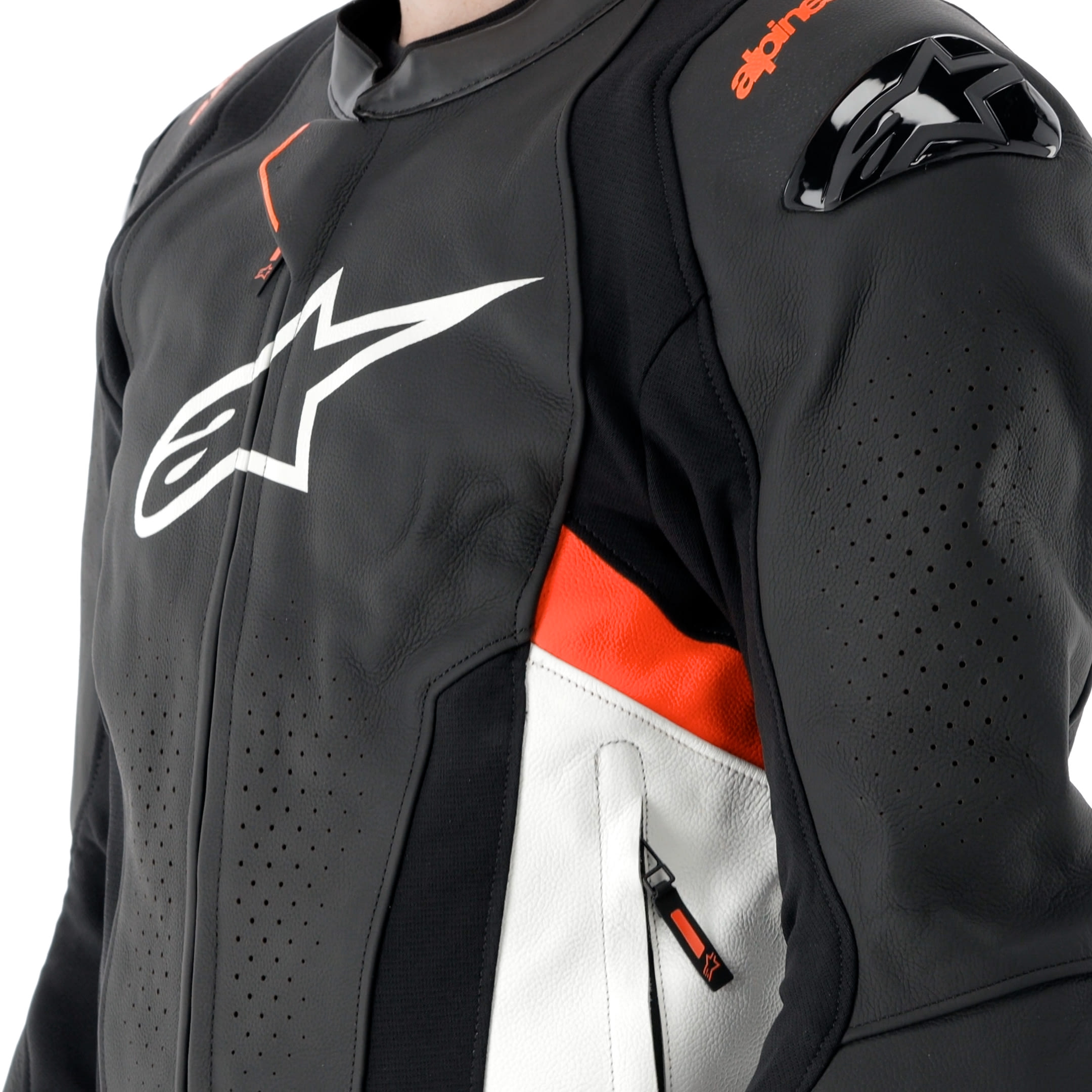 Alpinestars Missile V3 Leather Black White Red Fluo, photo 7 of 15