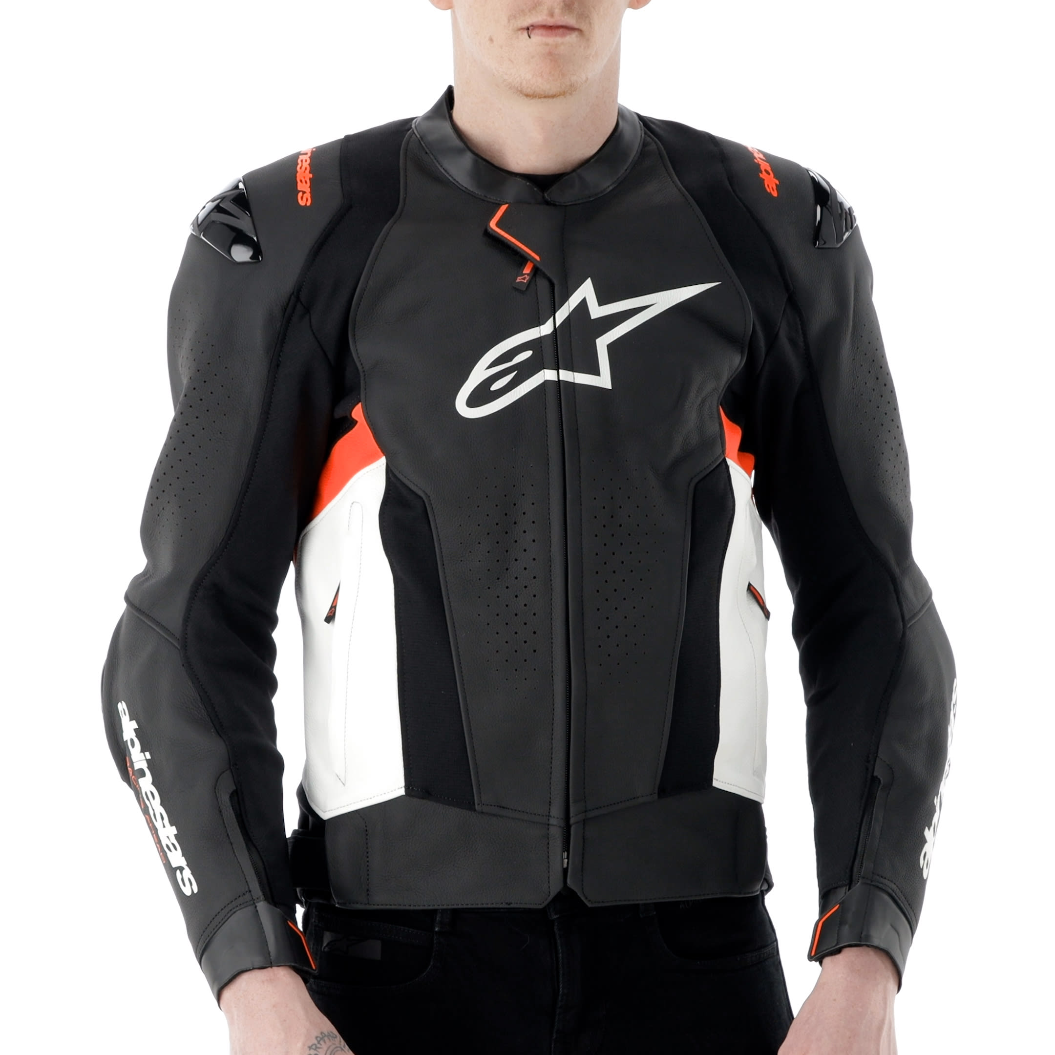 Alpinestars Missile V3 Leather Black White Red Fluo, photo 9 of 15