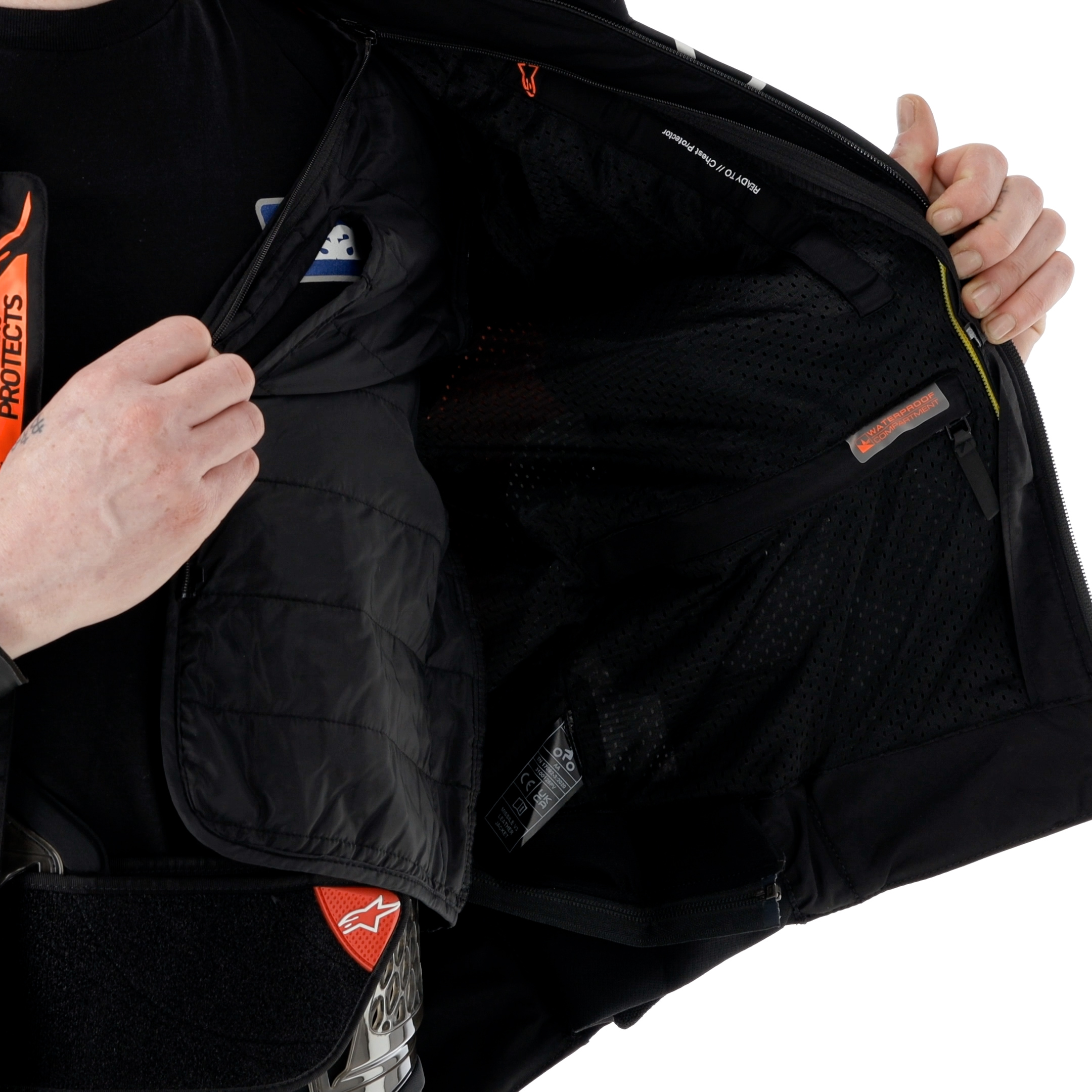 Alpinestars Missile V3 Leather Black White Red Fluo, photo 14 of 15
