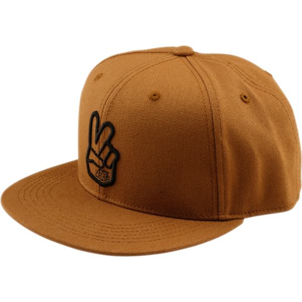 Troy Lee Designs Troy Lee Designs Flat Bill Snapback Cap - Peace Sienna