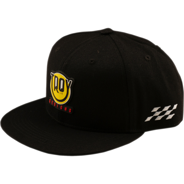 Troy Lee Designs Troy Lee Designs Flat Bill Snapback Cap - Happy Dayz Black