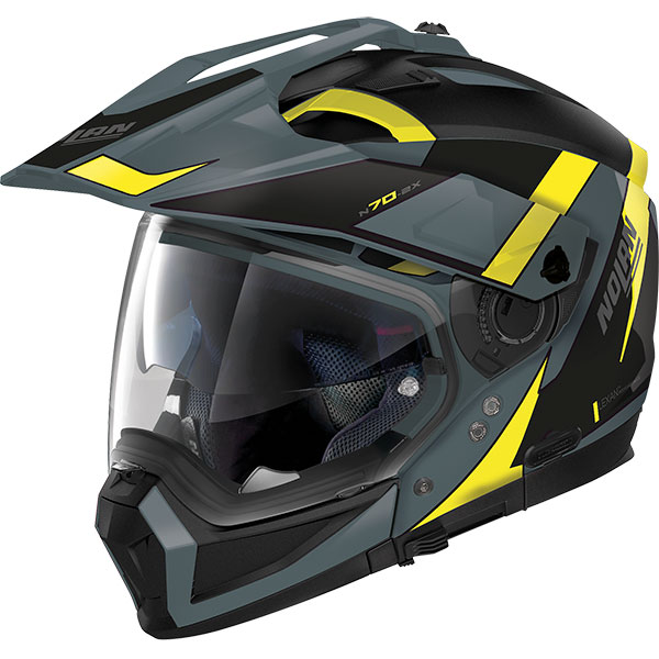 Nolan Nolan N70-2 X ECE 22.06 - Skyfall N-Com Slate Grey / Yellow