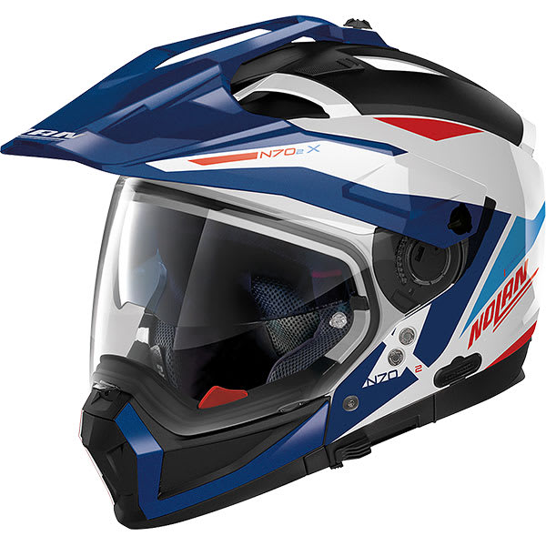 Nolan Nolan N70-2 X ECE 22.06 - Stunner N-Com Metal White / Blue / Red