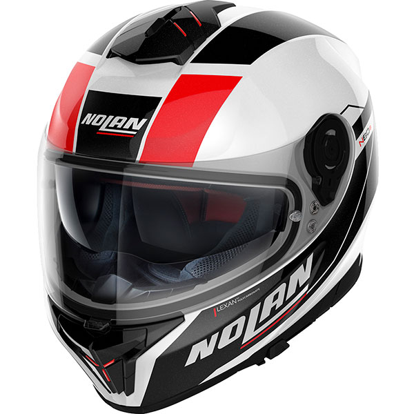 Nolan Nolan N80-8 N-Com - Mandrake Metal White / Black / Red