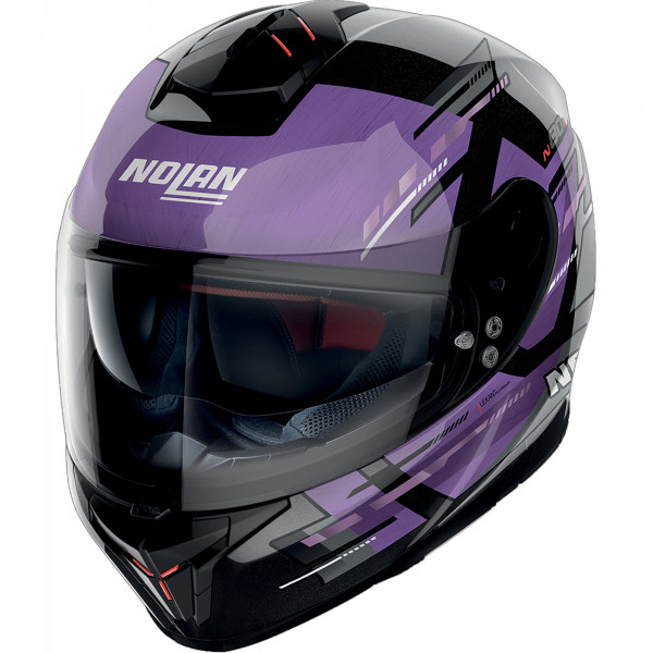 Nolan Nolan N80-8 N-Com - Meteor Metal Black /  Purple