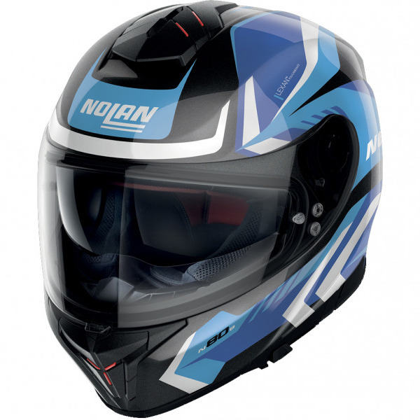Nolan Nolan N80-8 N-Com - Rumble Metal Black / Blue