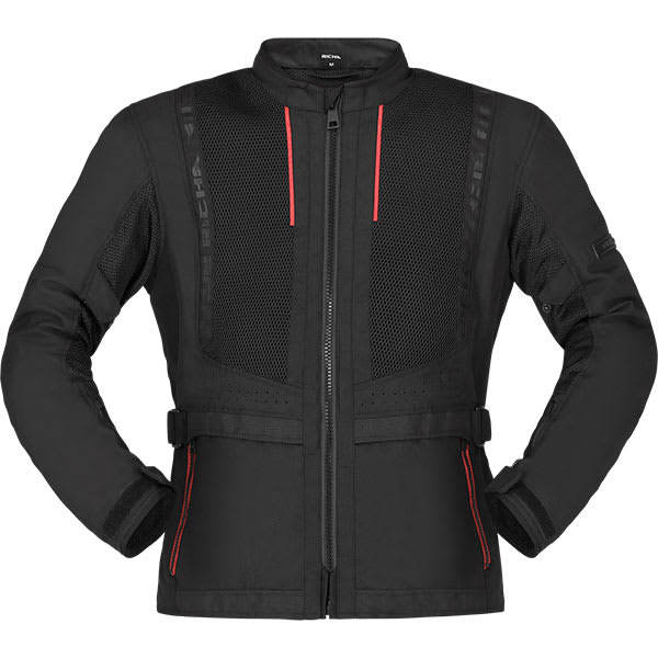 Richa Monaco Mesh Waterproof Textile Jacket - Black - FREE