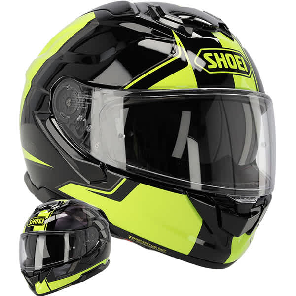 Yellow Casco Shoei Gt Air Shoei GT Air Scenario TC-3 FREE UK DELIVERY